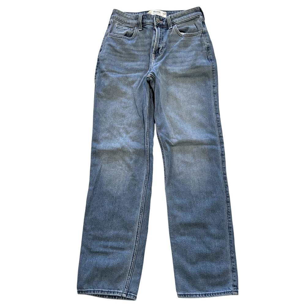 Hollister High Rise Straight Women's Size 26 Light Denim Jeans Distressed